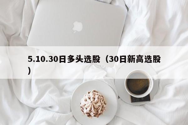 5.10.30日多头选股（30日新高选股）