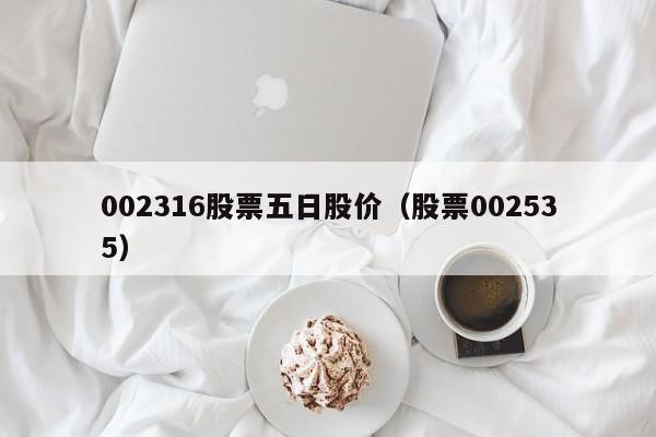 002316股票五日股价（股票002535）
